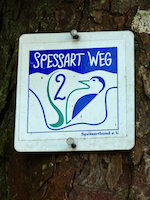 Wegeschild Spessartweg 2