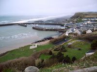 Blick auf Port en Bessin