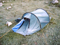 Zeltplatz auf der 
												Hochfläche der Chartreuse