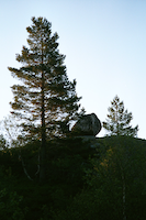 Zeltplatz im Sonnenuntergang